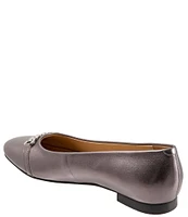 Trotters Harmony Leather Square Toe Chain Flats