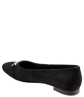 Trotters Harmony Suede Square Toe Chain Flats