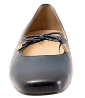 Trotters Honesty Leather Keyhole Bow Flats