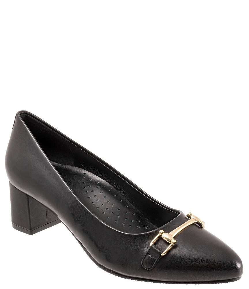 Trotters Kenzie Leather Bit Buckle Pumps