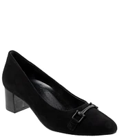 Trotters Kenzie Suede Bit Buckle Pumps