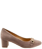 Trotters Kenzie Suede Bit Buckle Pumps