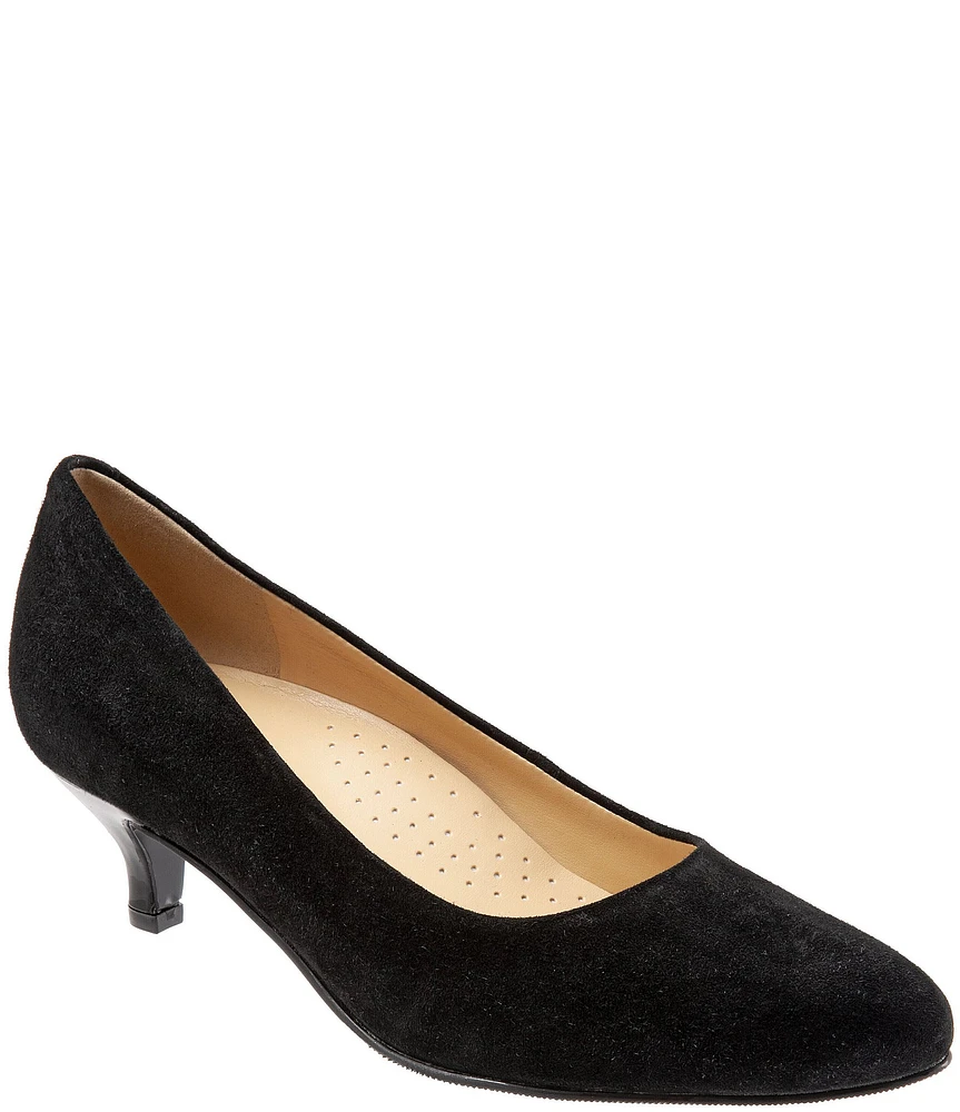 Trotters Kiera Suede Kitten Heel Pumps