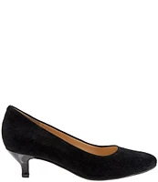 Trotters Kiera Suede Kitten Heel Pumps