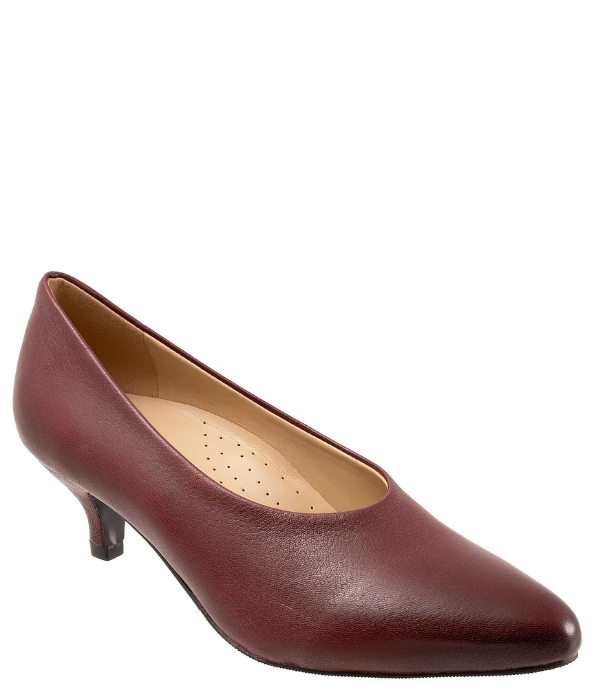 Trotters Kimber Leather Kitten Heel Pumps