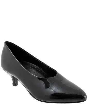 Trotters Kimber Patent Leather Kitten Heel Pumps