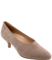 Trotters Kimber Suede Kitten Heel Pumps