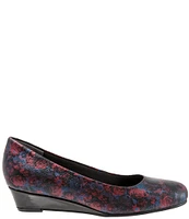 Trotters Lauren Floral Print Wedge Pumps