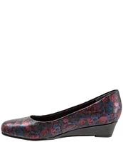 Trotters Lauren Floral Print Wedge Pumps