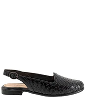 Trotters Lea Woven Leather Sling Flats