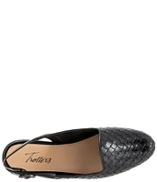 Trotters Lea Woven Leather Sling Flats