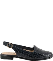 Trotters Lea Woven Leather Sling Flats