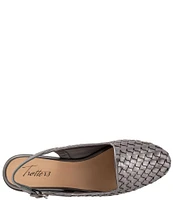 Trotters Lea Woven Leather Sling Flats