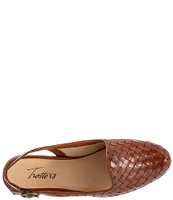 Trotters Lea Woven Leather Sling Flats