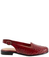 Trotters Lea Woven Leather Sling Flats