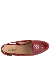 Trotters Lea Woven Leather Sling Flats