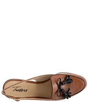 Trotters Lillie Leather Tassel Bow Slingback Flats