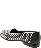 Trotters Liz Woven Leather And Patent Slip-On Loafers