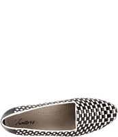 Trotters Liz Woven Leather And Patent Slip-On Loafers