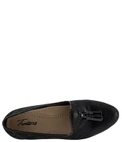 Trotters Liz Tassel Dotted Leather Loafers