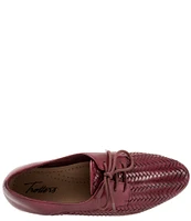 Trotters Lizzie Herringbone Woven Leather Lace-Up Dress Oxfords