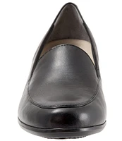 Trotters Monarch Leather Slip-On Block Heel Loafers