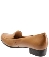 Trotters Monarch Leather Slip-On Block Heel Loafers