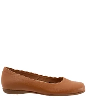 Trotters Sabine Leather Scalloped Slip-On Flats