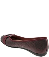 Trotters Sizzle Quilted Leather and Suede Ballerina Flats