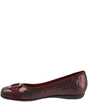 Trotters Sizzle Quilted Leather and Suede Ballerina Flats