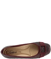 Trotters Sizzle Quilted Leather and Suede Ballerina Flats