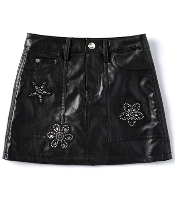 Truce Big Girls 7-16 Coated Faux-Leather Skort