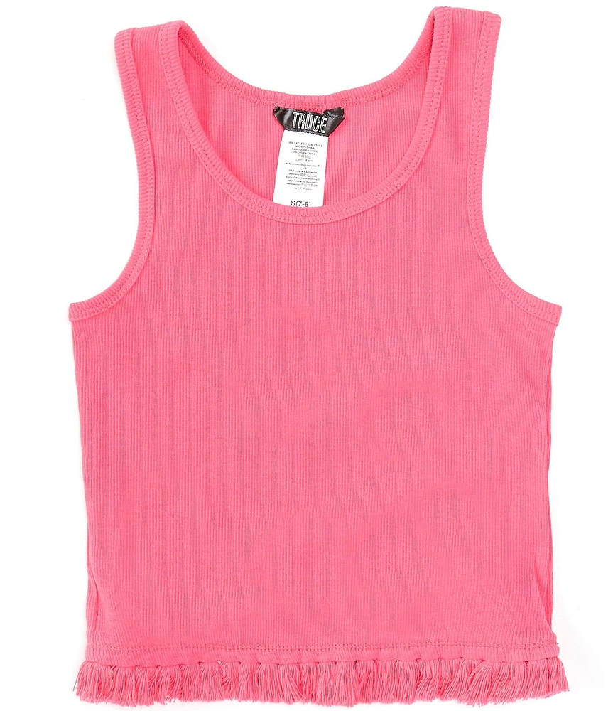 Truce Big Girls 7-16 Fringe-Trimmed Tank Top