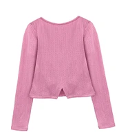 Truce Big Girls 7-16 Long Sleeve Split Neck Knit Top