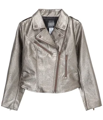 Truce Big Girls 7-16 Metallic Motto Jacket