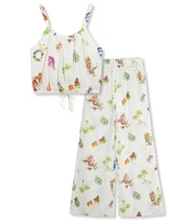 Truce Big Girls 7-16 Sleeveless Beach-Theme-Printed Tank Top & Matching Palazzo Pants Set