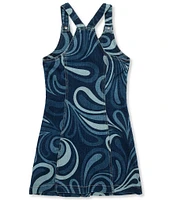 Truce Big Girls 7-16 Sleeveless Racerback Printed Denim A-Line Dress