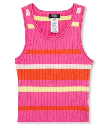 Truce Big Girls 7-16 Sleeveless Striped Rib-Knit Tank Top