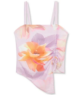 Truce Big Girls 7-16 Sleeveless Sublimation-Printed Side Ruched Top