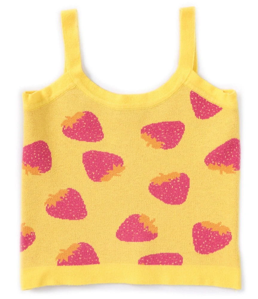 Truce Big Girls 7-16 Strawberry Sweater-Knit Tank Top