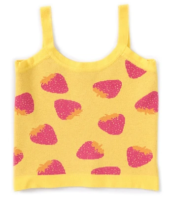 Truce Big Girls 7-16 Strawberry Sweater-Knit Tank Top