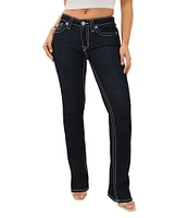 True Religion Becca Denim Mid Rise Bootcut Flap Pocket Jeans