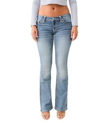 True Religion Becca Low Rise Super T Crystal Bootcut Jeans