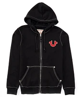 True Religion Big T Cross-Stitch Hoodie