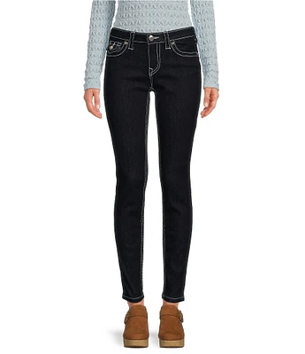 True Religion Jennie Mid Rise Curvy Skinny Flap Pocket Jeans