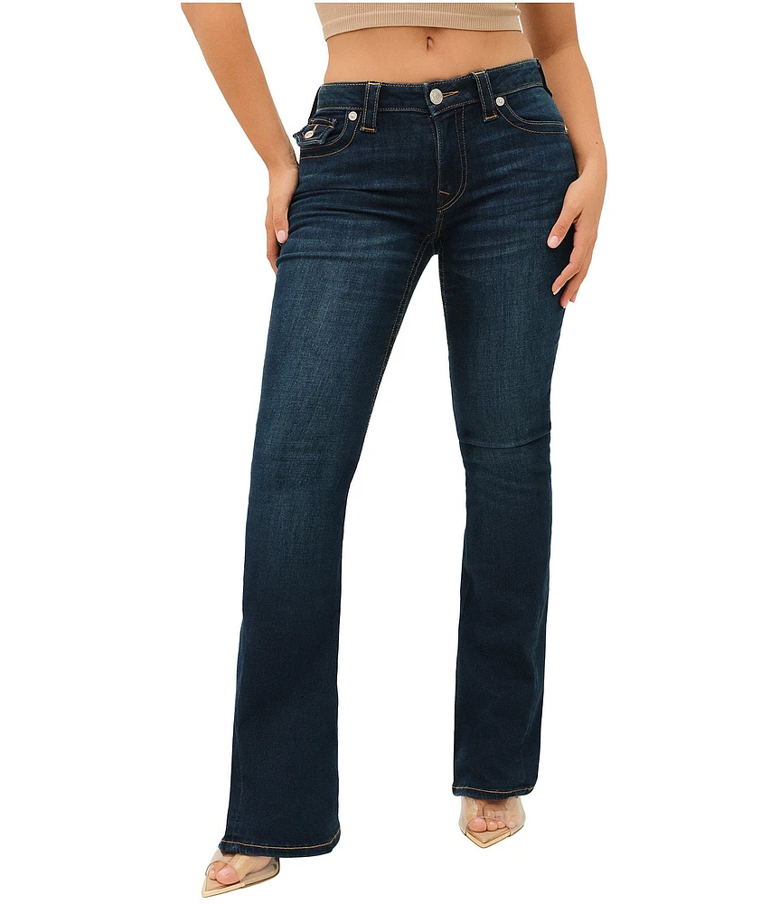 True Religion Joey Denim Mid Rise Flare Flap Pocket Jeans