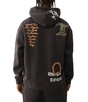 True Religion Long Sleeve Embroidered Patch Hoodie