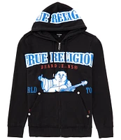 True Religion Long Sleeve Exaggerated Icon Fleece Hoodie