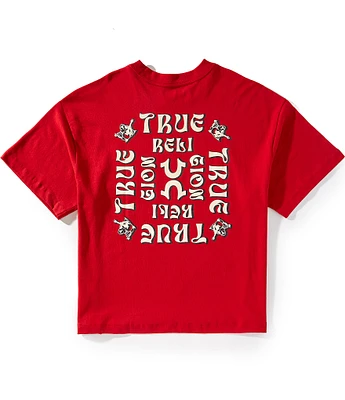 True Religion Short Sleeve Boxy Flock Oversized T-Shirt