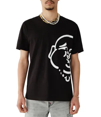 True Religion Short Sleeve Buddha Face Graphic T-Shirt